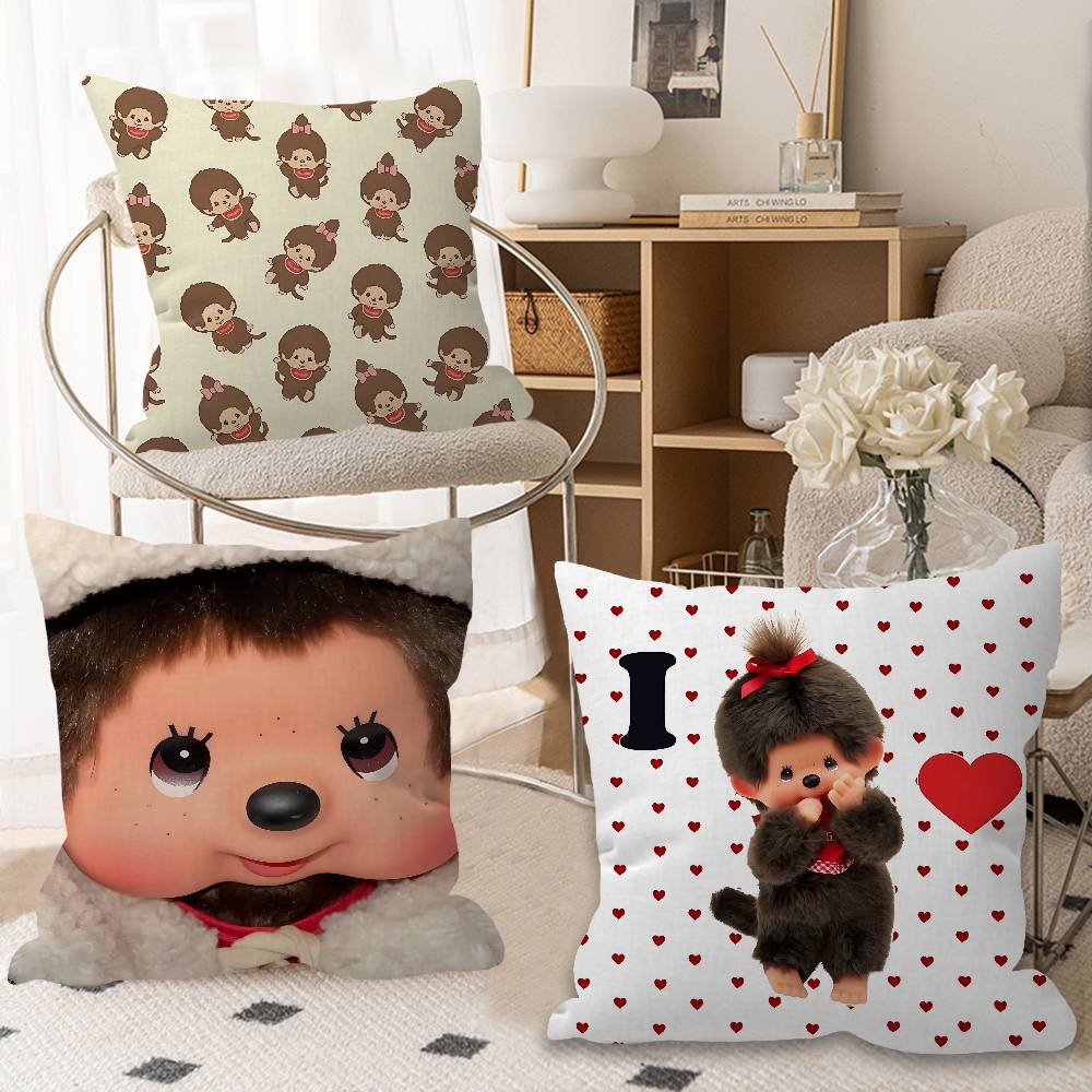 Home Fashion Textiles - M-Monchhichi Cute Pillow Anime Pillow Sofa
