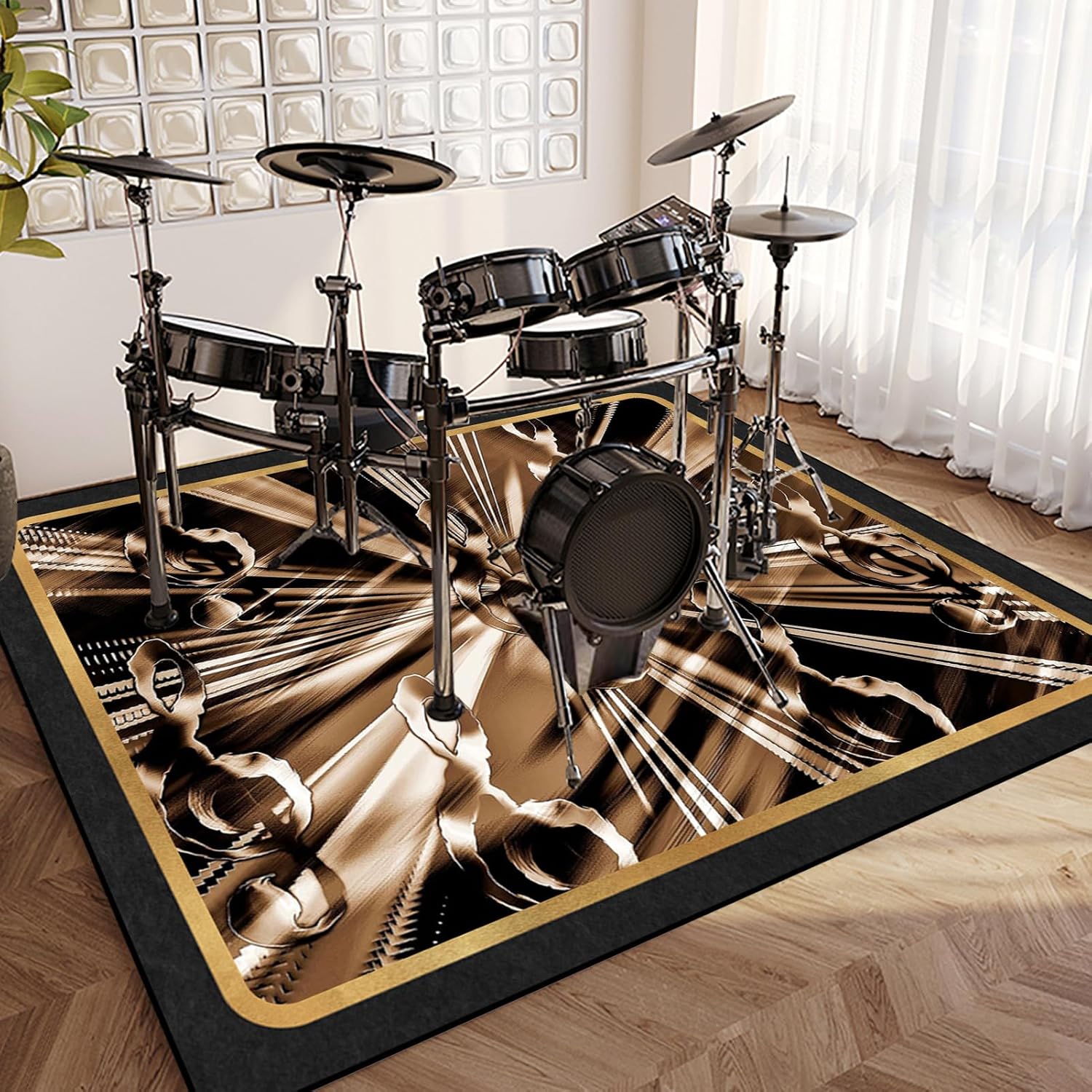 Home Textiles Notes - Music Note G Clef Pattern Carpet,
