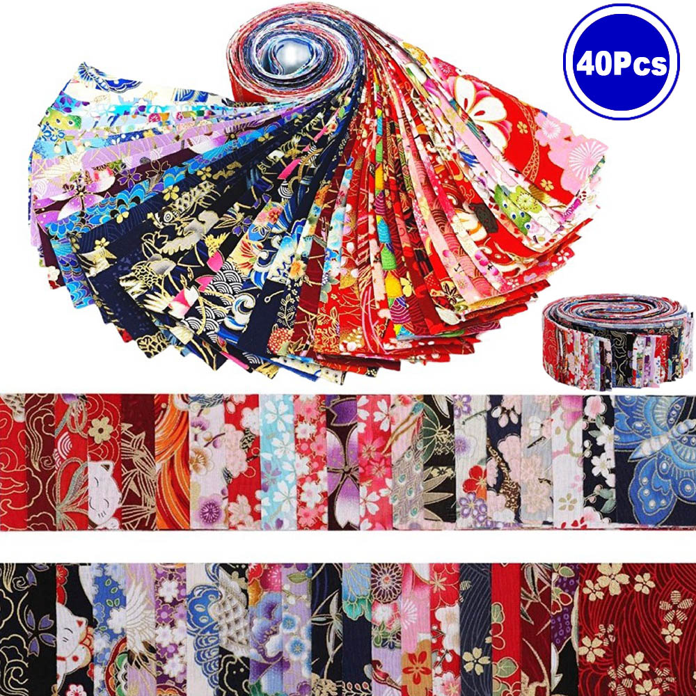 Japanese Home Textiles - Japanese Strips Fabric 100% Cotton Gilding