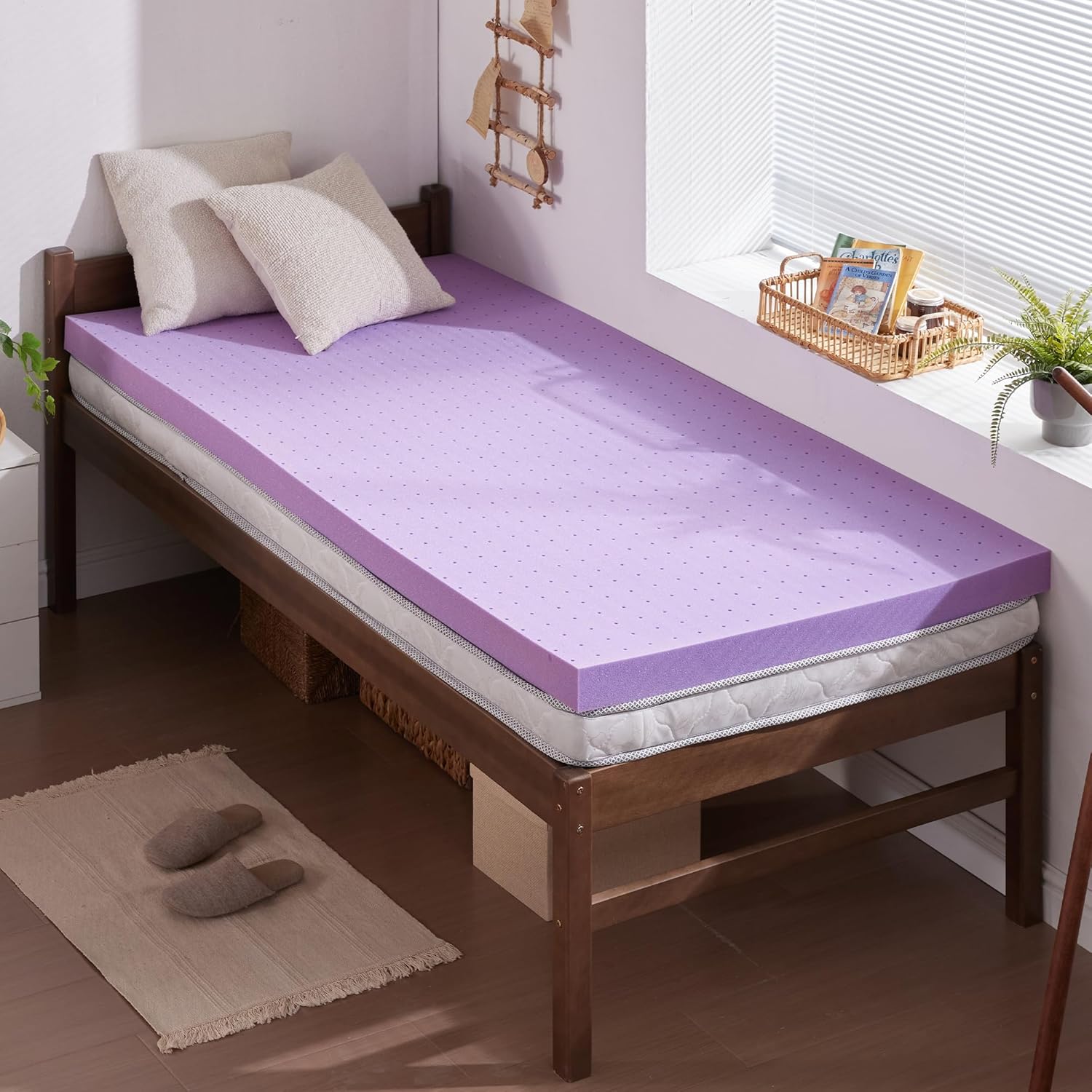 Memory Foam Topper - Gel Memory Foam Mattress Topper, 2