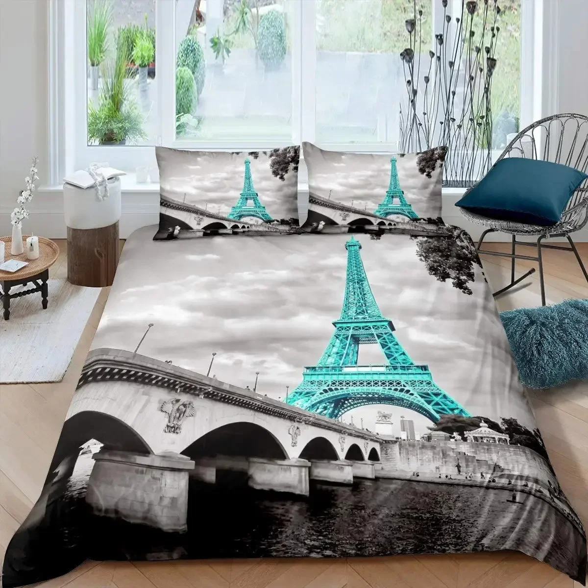 Home Textiles Paris - Eiffel Tower Paris Theme Comfortable Duvet