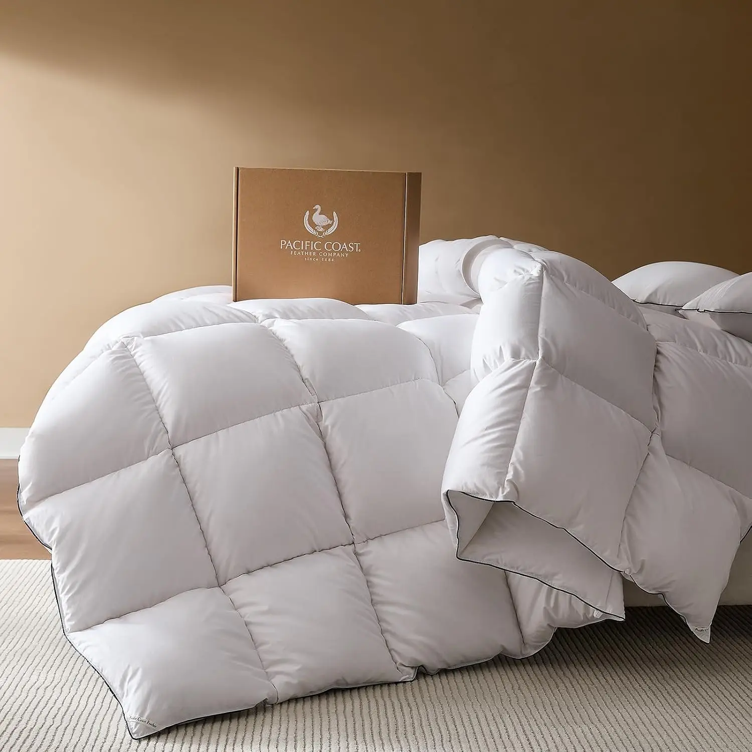 Duvet Insert White - Goose Feather Down Fiber Comforters King