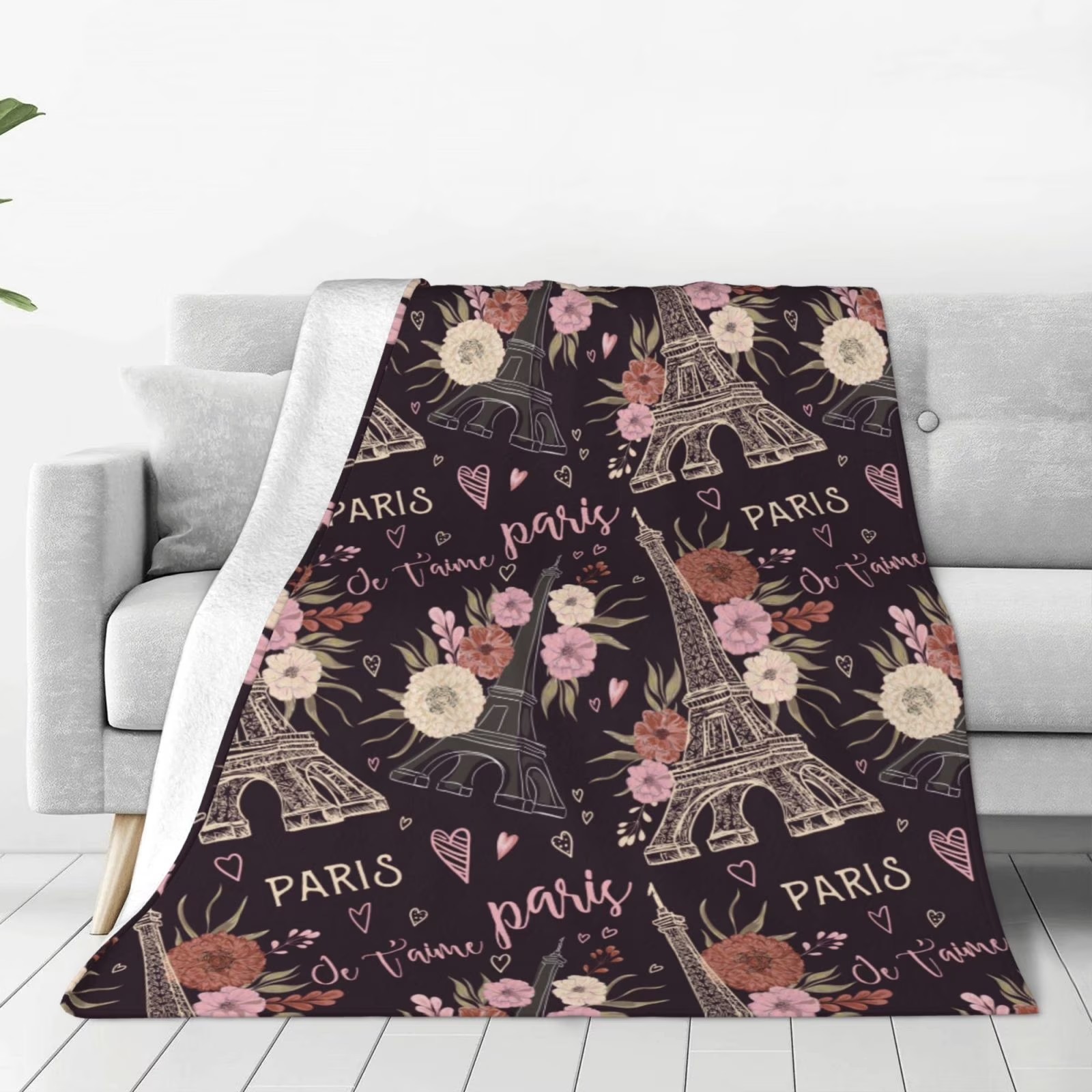 Romantic Paris Eiffel Tower Fl - Home Textiles Paris review and price
