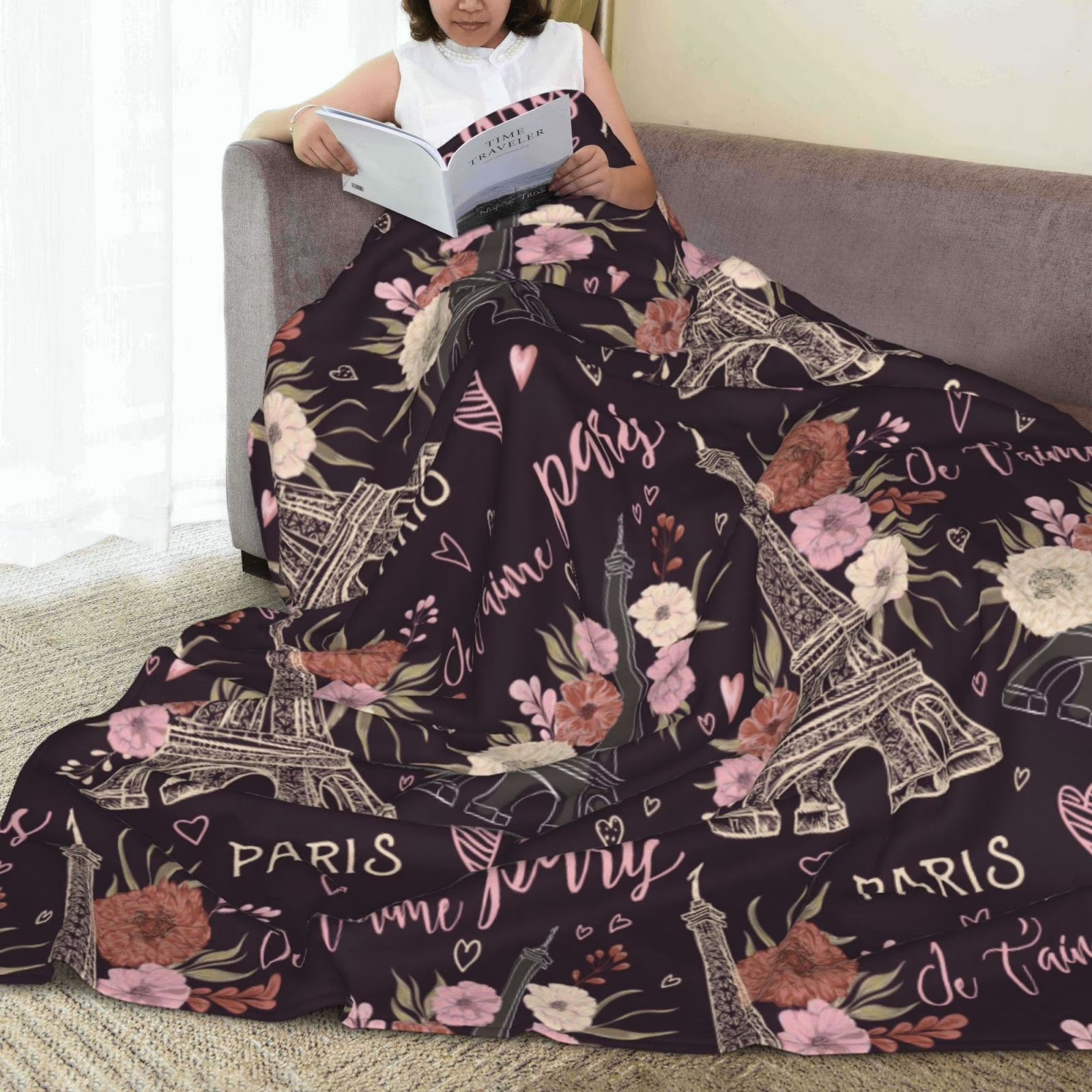 Romantic Paris Eiffel Tower Fl - Home Textiles Paris review and price
