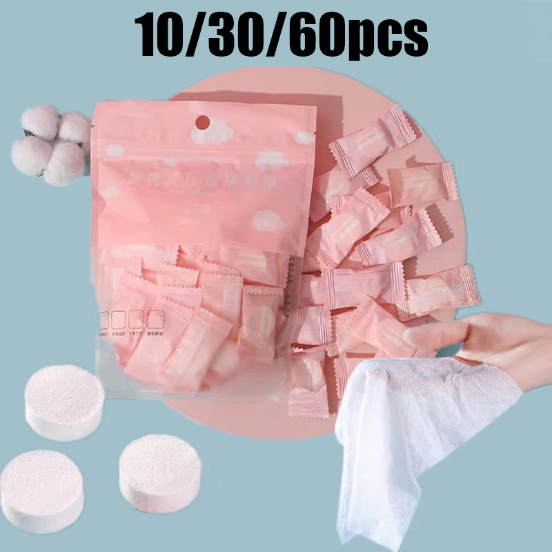 10/60pcs Portable Compressed F - Home Textiles Face Towel review and price