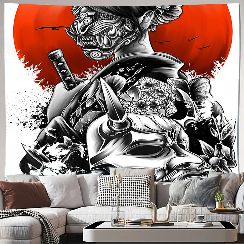 Japanese Samurai Tapestry Wall - Japanese Home Textiles review and price