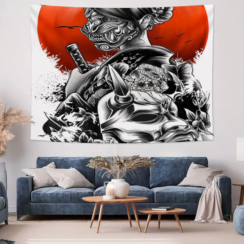 Japanese Samurai Tapestry Wall - Japanese Home Textiles review and price