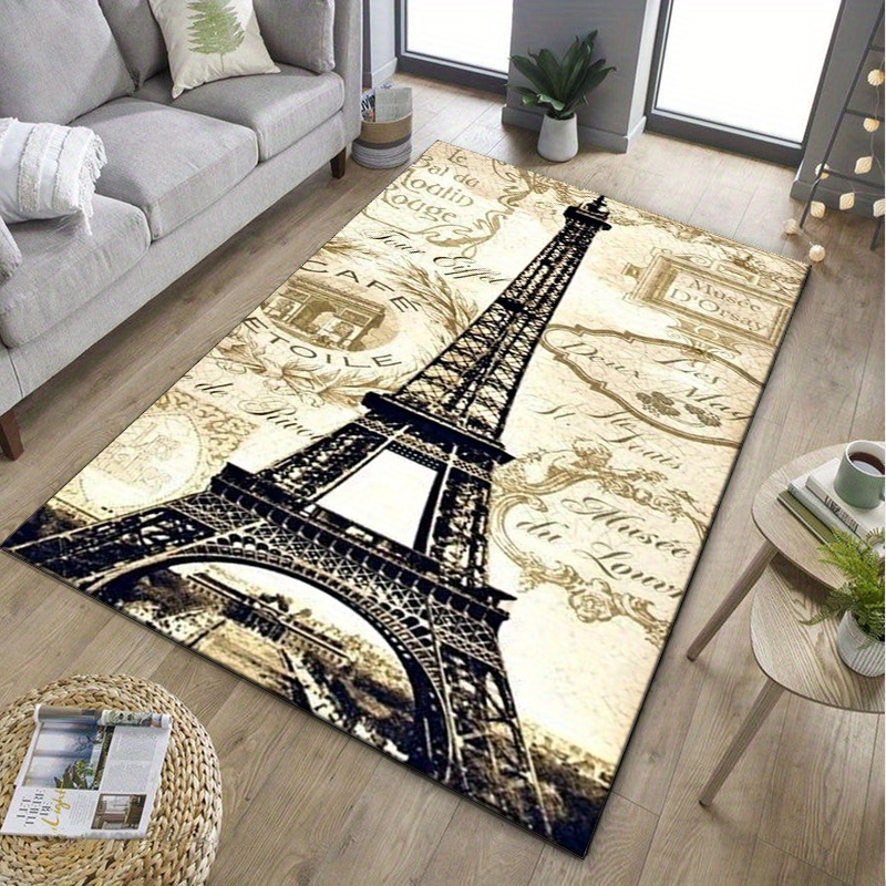 Eiffel Tower Paris Themed Rug  - Home Textiles Paris review and price