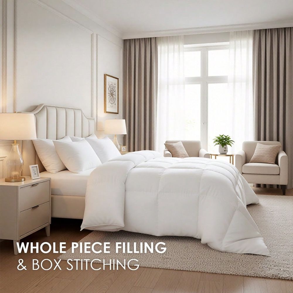 All Season Bright White Gingha - Duvet Insert White review and price