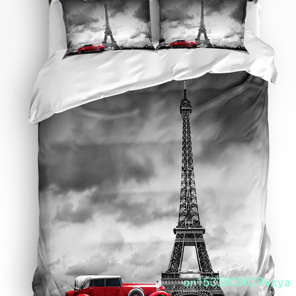 Paris Eiffel Tower With Red Ca - Home Textiles Paris review and price